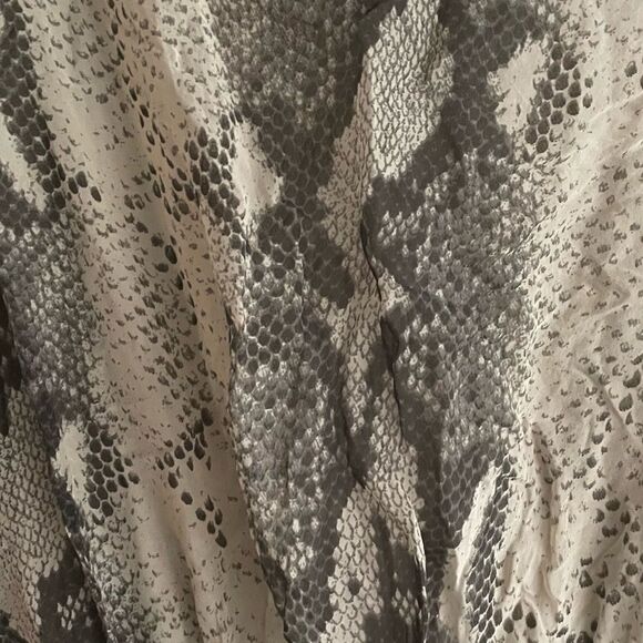 STELLA ROSA Sleeveless Silk Snake Print High-Low Midi Dress Belt Grey M - Picture 7 of 8